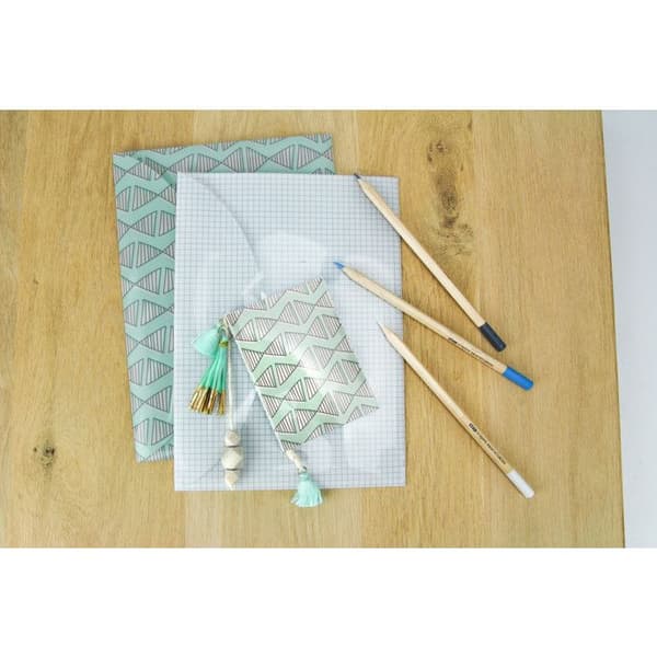 Pompon houppe i papper med metallisk folie 5,5 cm 9 stycken