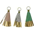 Miniatyrbild 1 av 2: Pompon houppe i papper med metallisk folie 5,5 cm 9 stycken
