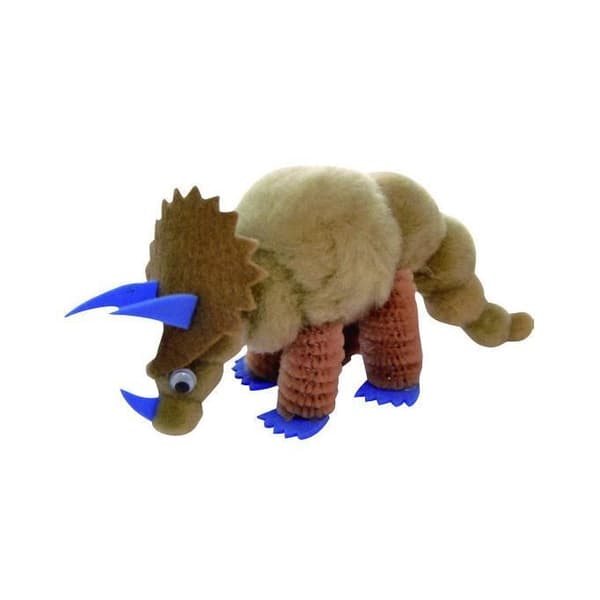 Triceratops pompom barnkit: 1 karaktär för att skapa dig själv Flerfärgad - Diverse
