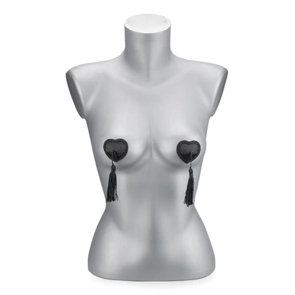 Nippies burlesques hjärta och svart pompon - KÄRLEK OCH VIBBAR