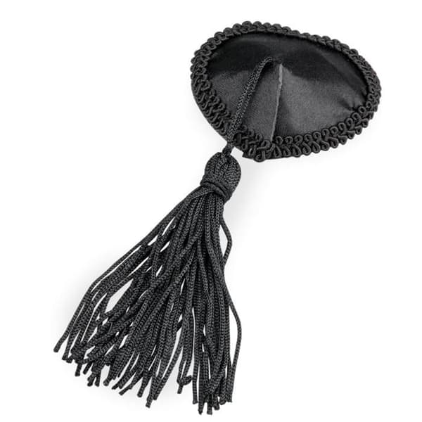 Nippies burlesques hjärta och svart pompon - KÄRLEK OCH VIBBAR