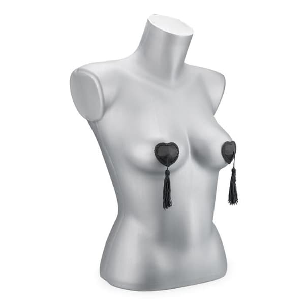 Nippies burlesques hjärta och svart pompon - KÄRLEK OCH VIBBAR