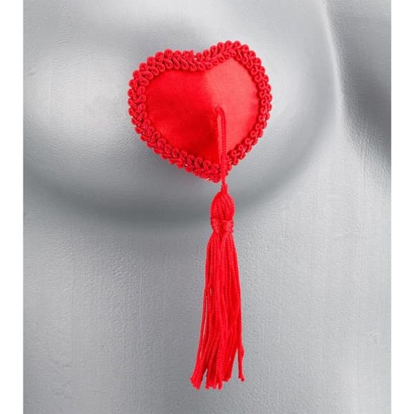 Nippies burlesques hjärta och röd pompom - KÄRLEK OCH VIBBAR
