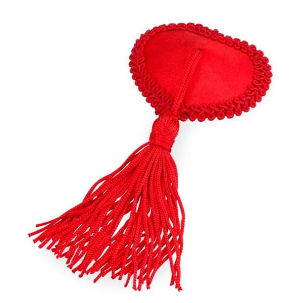 Nippies burlesques hjärta och röd pompom - KÄRLEK OCH VIBBAR