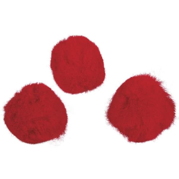 Pompons Röda 2 cm 50 stycken
