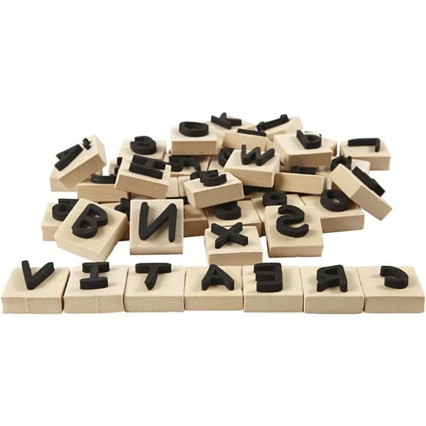 Skumstämplar Alfabet - 3x3 cm - 41 stämplar