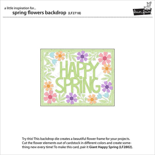 Dies Lawn Fawn - Spring Flowers Backdrop