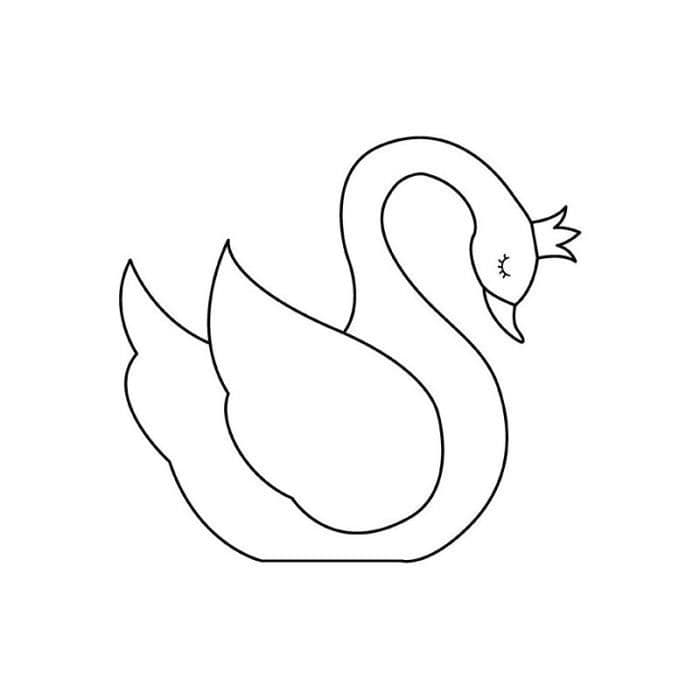 Trästämpel 'Artemio - Lovely Swan' Swan