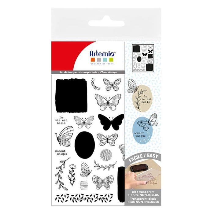 Artemio 'My Essentials - Butterflies' klar stämpelsats