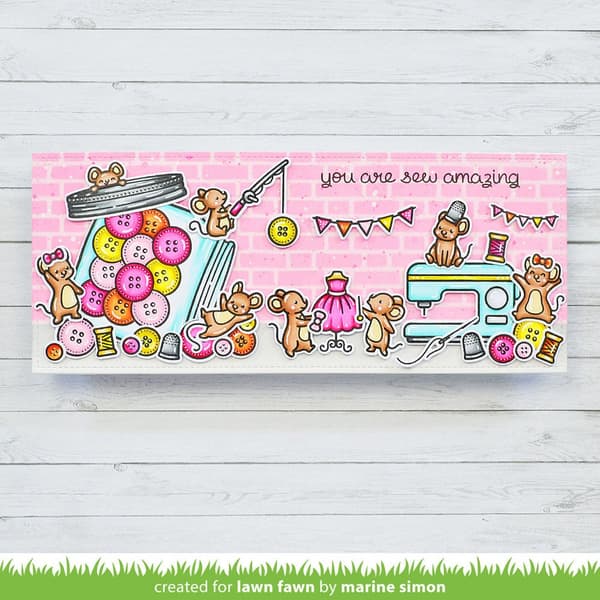Stämpel Lawn Fawn - Sew Very Mice
