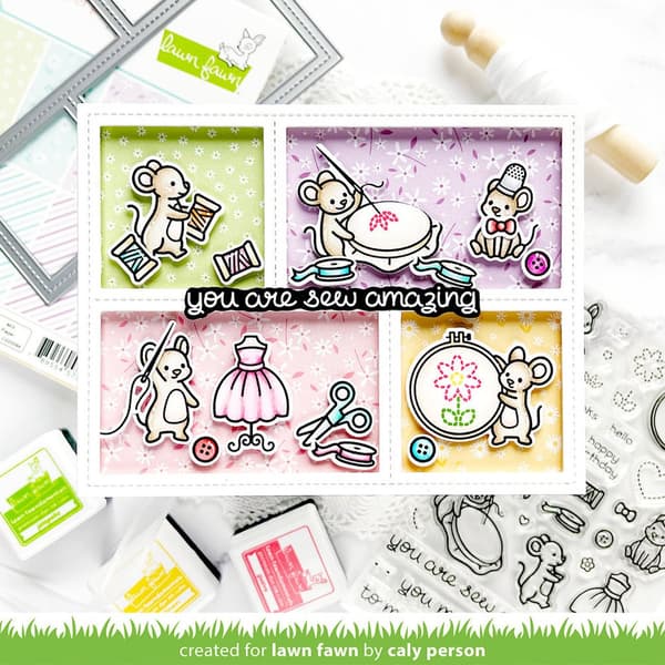 Stämpel Lawn Fawn - Sew Very Mice