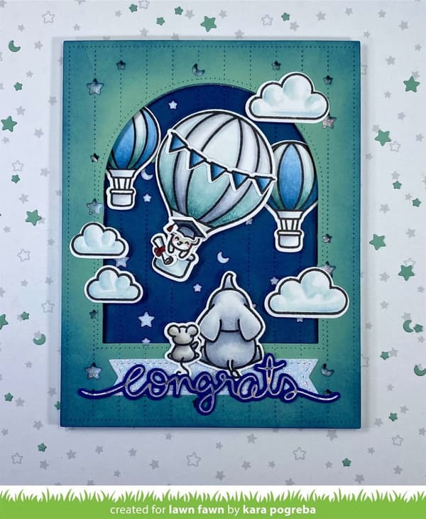 Stämpel Lawn Fawn - Fly High Clear Stamps