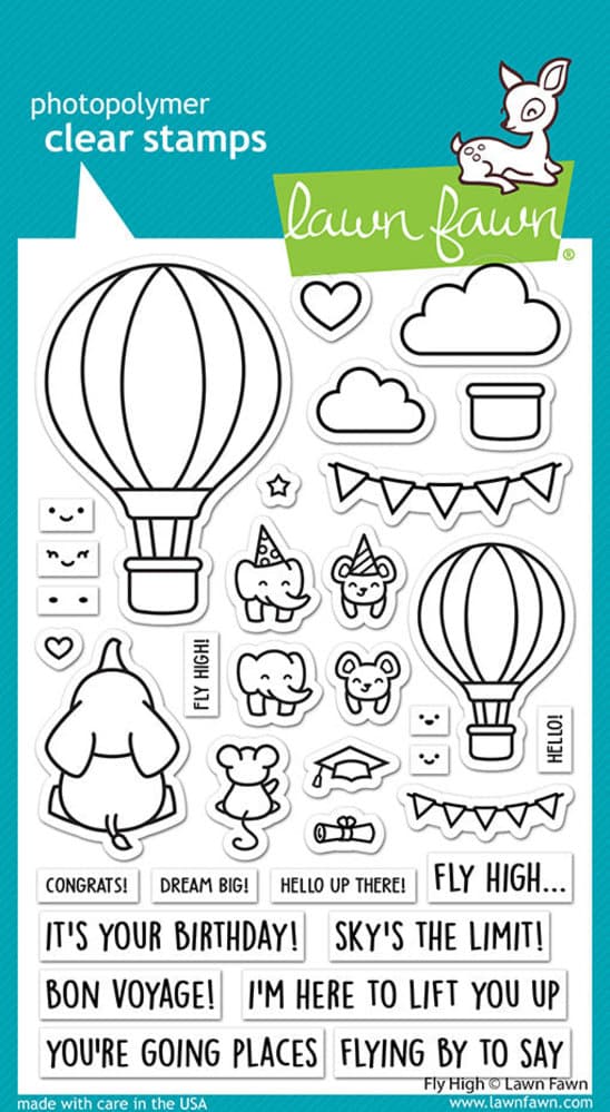 Stämpel Lawn Fawn - Fly High Clear Stamps