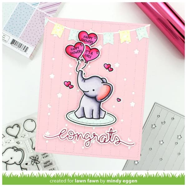 Stämpel Lawn Fawn - Elephant Parade Clear Stamps
