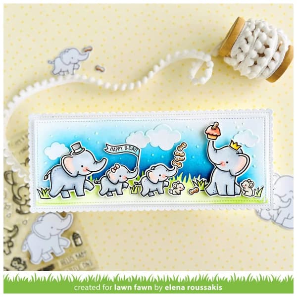 Stämpel Lawn Fawn - Elephant Parade Clear Stamps