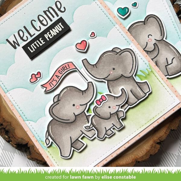 Stämpel Lawn Fawn - Elephant Parade Add-On