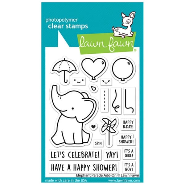 Stämpel Lawn Fawn - Elephant Parade Add-On