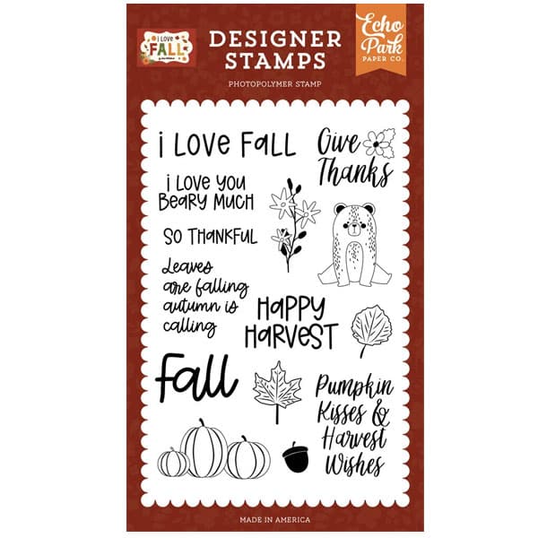 Clearstamps Echo Park - I Love Fall - 14 stämplar