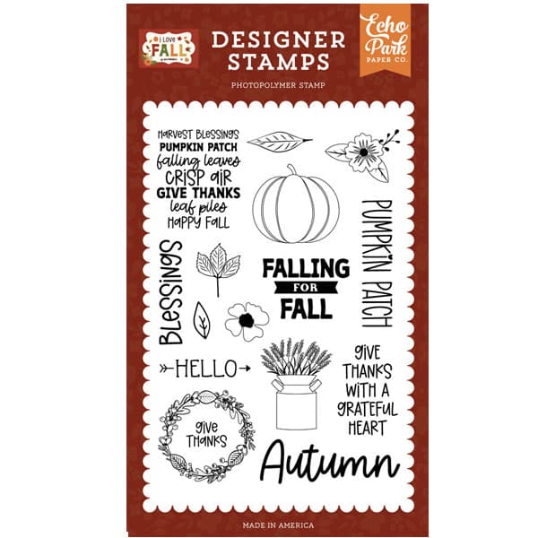 Clearstamps Echo Park - I Love Fall - 15 stämplar