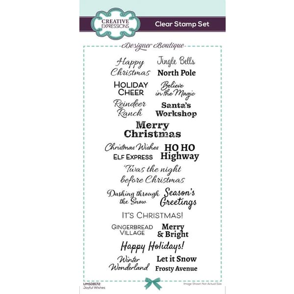 Clear Stamp Set - 21 stämplar - Creative Expressions - Joyful Wishes