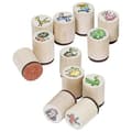 Miniatyrbild 1 av 3: Set med 6 djurstämplar i trä - Märke - Modell - Beige färg - För barn - Blandat