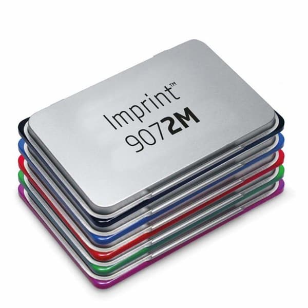 Trodat dekorativ bläckdyna - 9072M - Röd Metallbläckdyna 11 x 7 cm