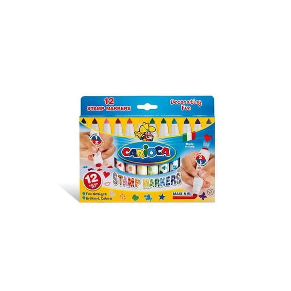 Carioca filtstämpel Superwashable 12 stycken = 12 färger och 12 stämpelmönster Lot om 1 enheter