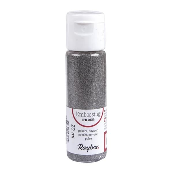 Präglingspulver, silver, täckning, 20 ml flaska