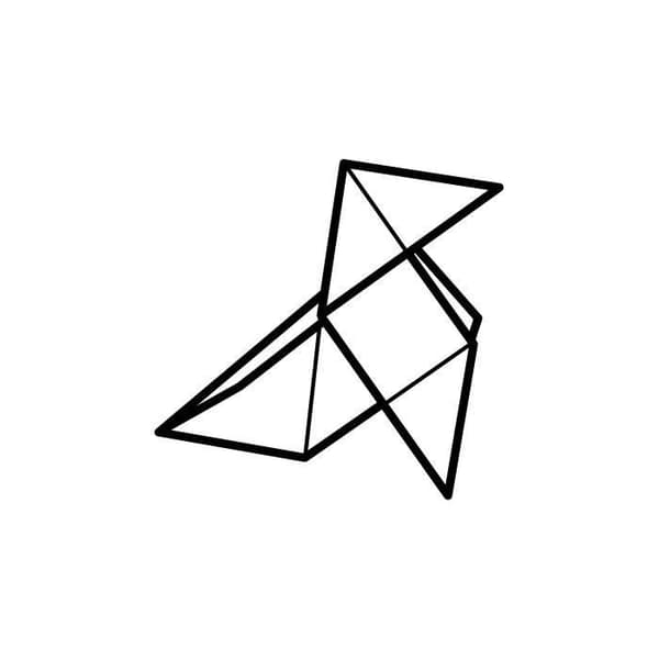 Tampon i trä - origamihöns