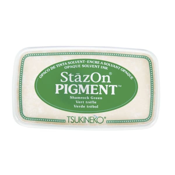 StazOn Pigmenterad bläckdyna, mörkgrön, 9,6x5,5x2,2cm