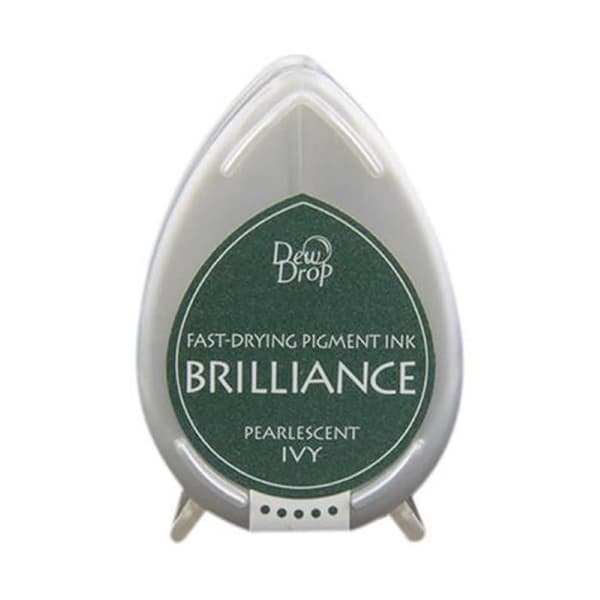 Encreurs Brilliance Dew Drop - Tsukineko - Pearl Ivy 64 - Pigmentbläck - Snabbtorkande - Metallisk
