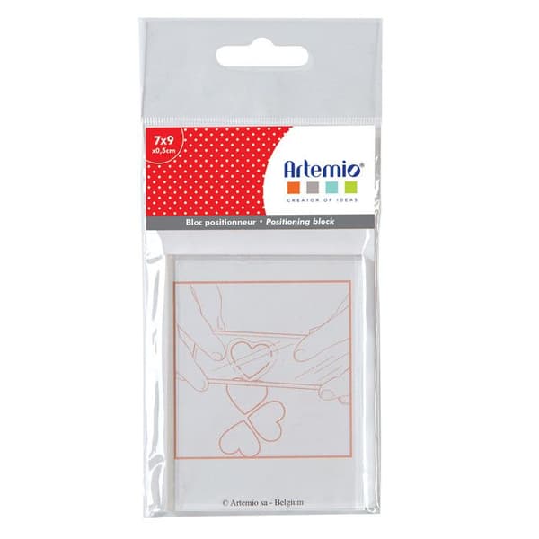 Positioneringsblock - Ej specificerat - 9 x 7 cm - För transparenta stämplar - Blandat - Appliceringsprecision