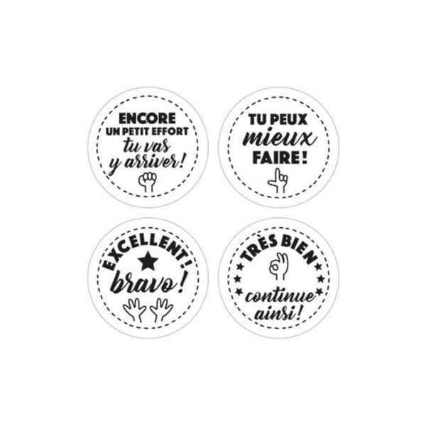 Trästämplar - Avenue Mandarine - Antal 4 - 2,4 cm x 2,4 cm - Idealisk för scrapbooking - Blandat