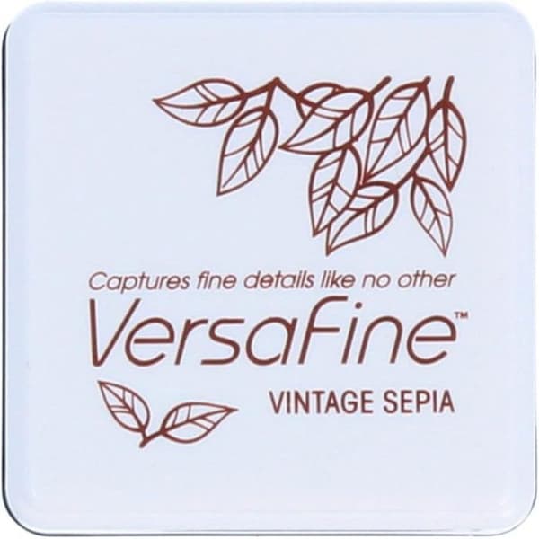 Versafine bläck - Tsukineko - Vintage Sepia - 3 x 3 cm - Snabbtorkande - Brun