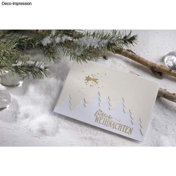 RAYHER gummistämpel - Gesegnete Weihnachten und... - 7x8cm - Vit