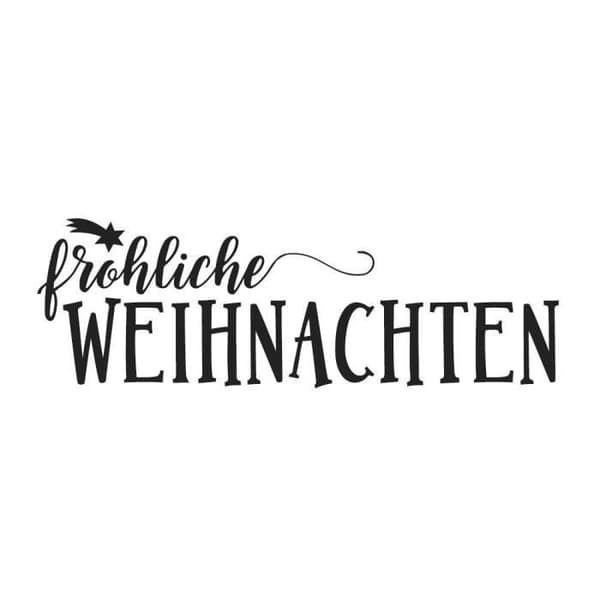 RAYHER gummistämpel - Gesegnete Weihnachten und... - 7x8cm - Vit