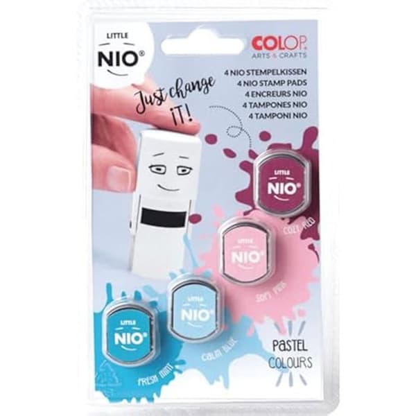 Bläckkuddar - COLOP - Little Nio - 4st Pastell - 20x25mm - Medium
