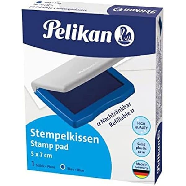 Stämpel - PELIKAN - 337741 - 50 x 70 mm - Blå - Oupptäckbar