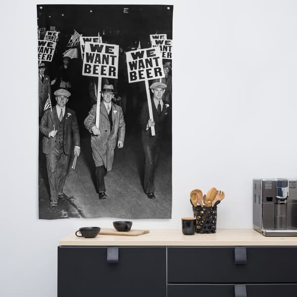We Want Beer Tapestry