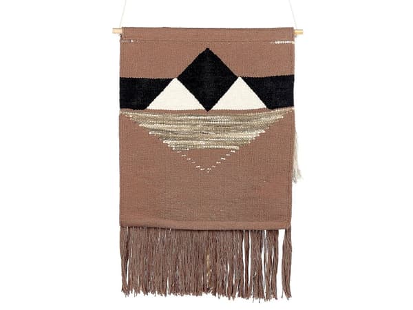 Veggdekor Makramé Brun Beige Bomull 56 x 80 cm Håndlaget Dekor Soverom Barnerom Boho Stue