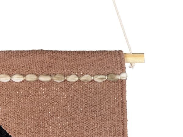 Veggdekor Makramé Brun Beige Bomull 56 x 80 cm Håndlaget Dekor Soverom Barnerom Boho Stue