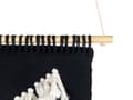 Miniatyrbilde 5 av 6: Veggdekor Makramé Hvit Svart Bomull 56 x 92 cm Håndlaget Dekor Soverom Barnerom Boho Stue