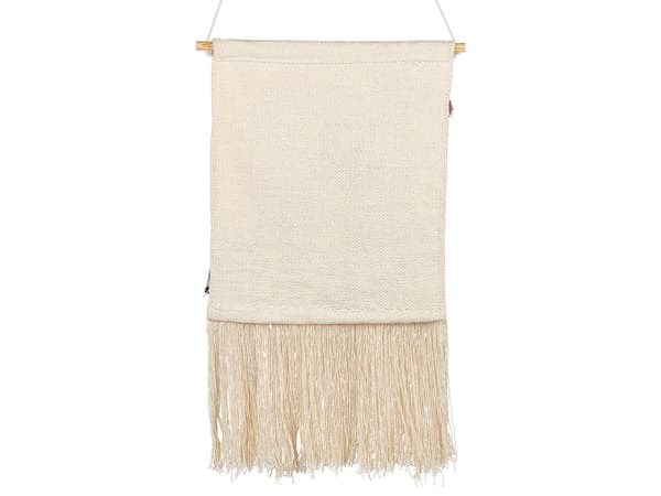 Veggdekor Makramé Beige Bomull 46 x 72 cm Håndlaget Dekor Soverom Barnerom Boho Stue