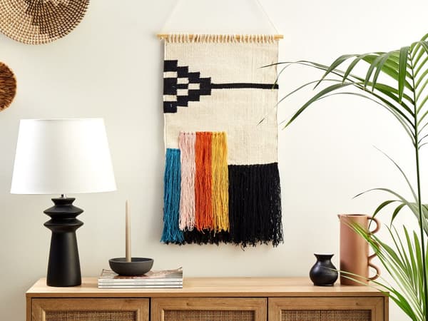 Veggdekor Makramé Flerfarget Bomull 48 x 78 cm Håndlaget Dekor Soverom Barnerom Boho Stue