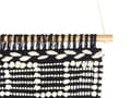 Pikkukuva 5 / 6: Seinäkoriste beige musta 56 x 100 cm puuvilla käsintehty hapsut seinävaate boho perinteinen