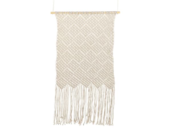 Väggdekor Macramé Hängande Beige Bomull Handgjord Dekoration Bohemisk Stil Vardagsrum Sovrum Barnrum