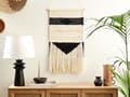 Miniatyrbillede 2 af 6: Væghængende Beige Bomuld Håndvævet med kvaster Geometrisk mønster Vægindretning Hængende dekoration Boho-stil Stue Soveværelse