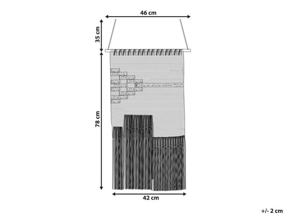Väggdekor Hängande Flerfärgad Bomull Handvävd med Tofsar Geometriskt Mönster Dekoration Bohemisk Stil Vardagsrum Sovrum Barnrum