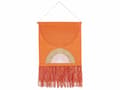 Miniatyrbillede 5 af 7: Vægophæng Orange Bomuld 58 x 112 cm Håndvævet med Kvaster Geometrisk Mønster Vægindretning Boho-stil Stue Soveværelse