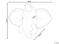 Miniatyrbild 3 av 6: Fluffigt Djurhuvud Väggdekoration Grå Bomull Elefant Barnrum Leksak Dekoration Tillbehör